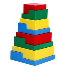 Деревянная пирамидка-головоломка 8 эл. Komarovtoys