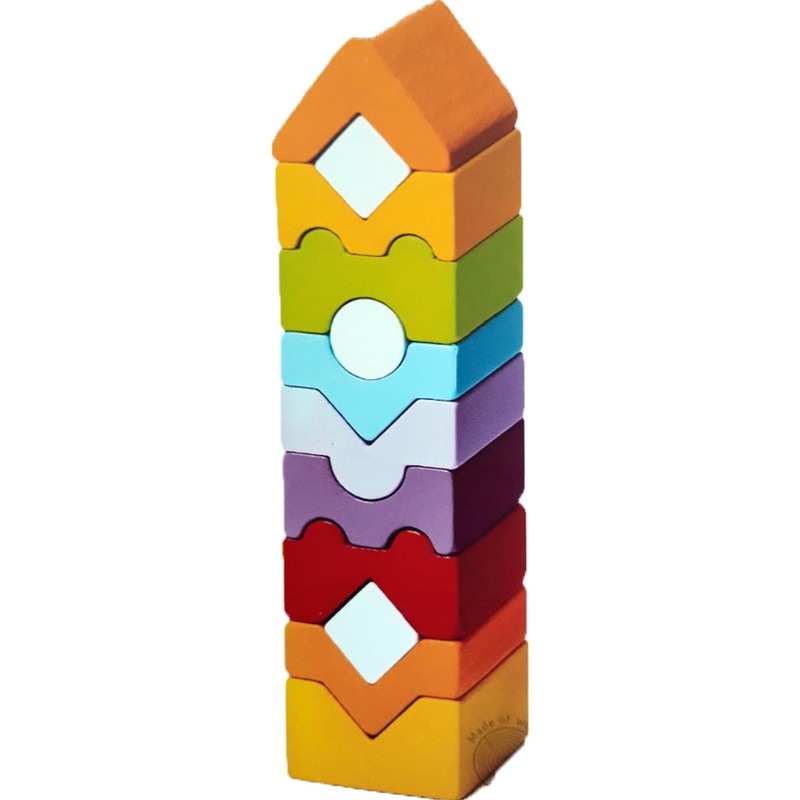 Деревянная развивающая игрушка пирамидка "LD-11" Cubika (12 деталей)