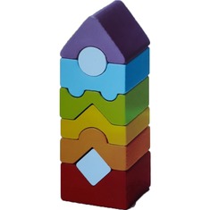 Деревянная развивающая игрушка пирамидка "LD-12" Cubika (8 деталей)