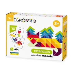 Розвивальна Трикутна мозаїка з дерева для дітей 900194 IGROTECO 74 деталі