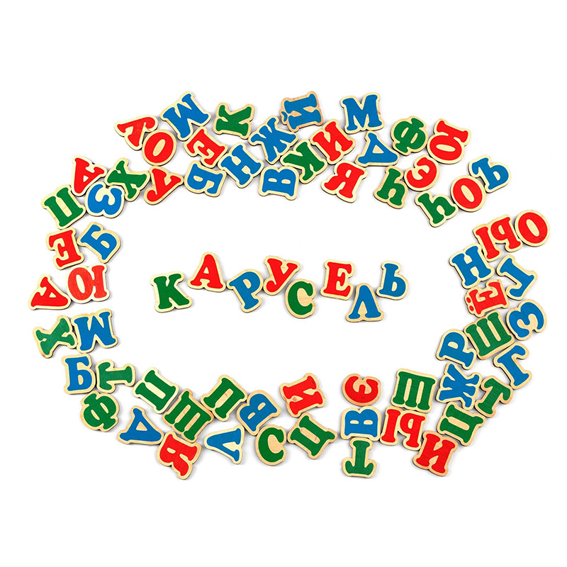 Набор российский алфавит на магнитах (72 буквы) Komarovtoys
