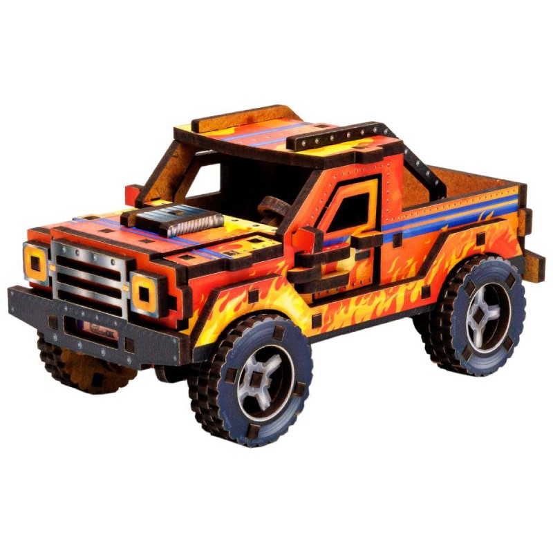 Дерев'яний 3D конструктор TURBO OFF-ROAD Puz-00972 PuzzleOk 87