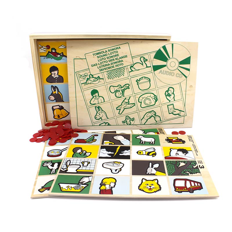 Настольная игра лото Звуки окружающего мира 1603 Lam Toys 4 детали + QR ...